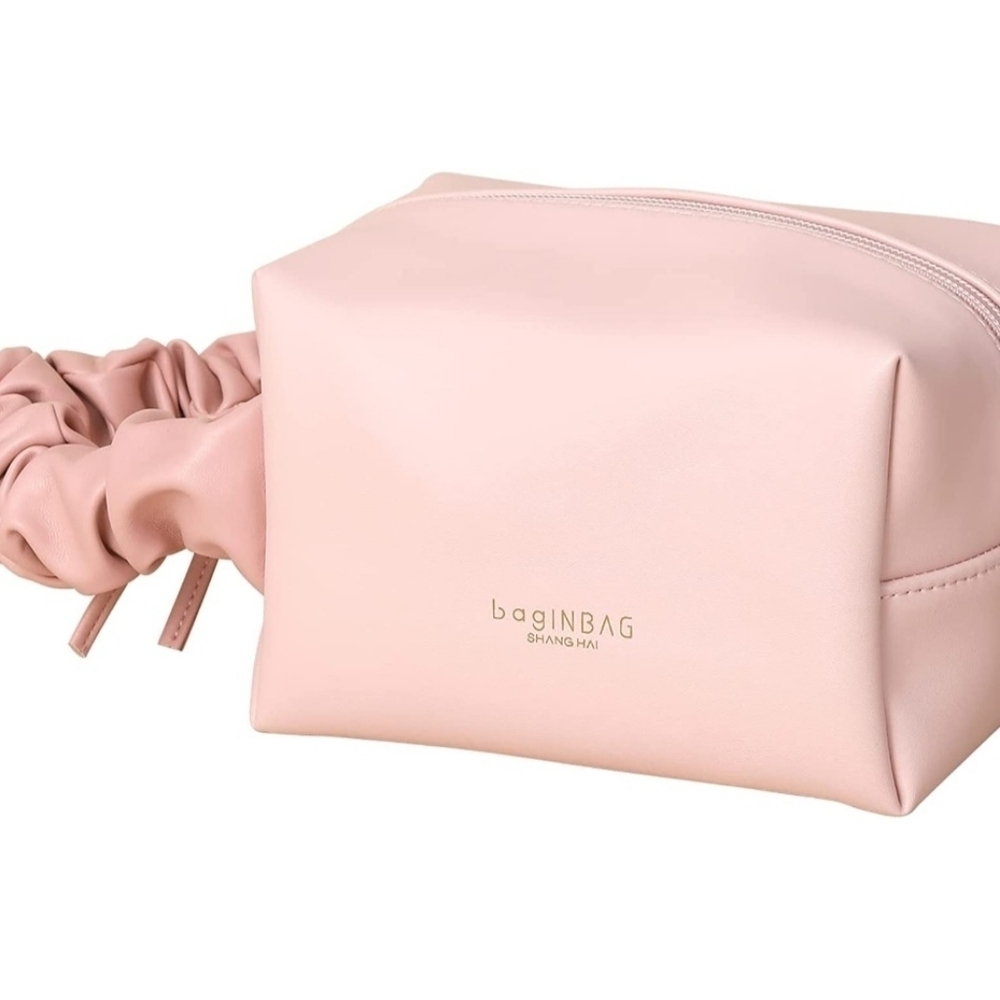 BagINBag Small Makeup Bag Cosmetic Bag For Purse Mmakeup Organizer Bag Pink